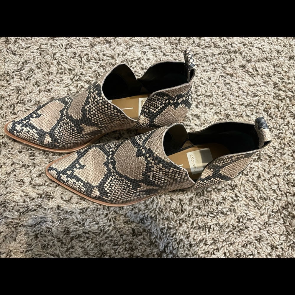 Dolce Vita snake skin booties